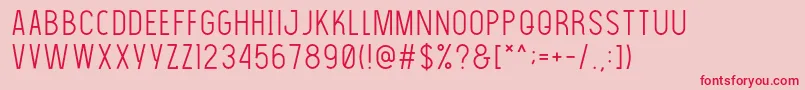 Thelightfont Font – Red Fonts on Pink Background