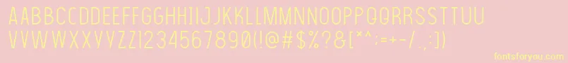 Thelightfont Font – Yellow Fonts on Pink Background