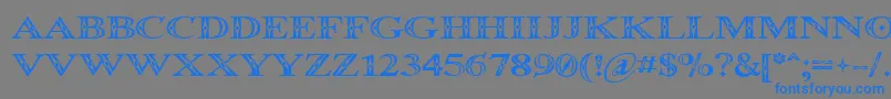 Weitere Informationen zur Occoluchi-Schriftart Occoluchi-Schriftart – Blaue Schriften auf grauem Hintergrund