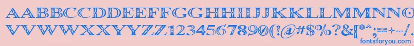 More about Occoluchi Font Occoluchi Font – Blue Fonts on Pink Background