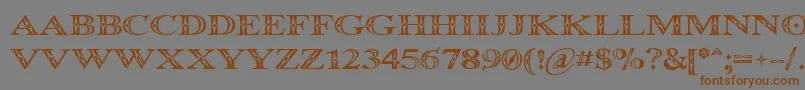Occoluchi Font – Brown Fonts on Gray Background