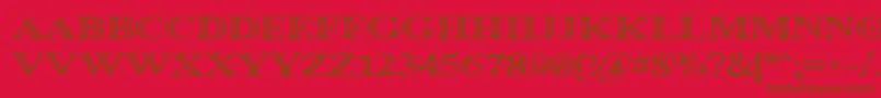 Occoluchi Font – Brown Fonts on Red Background