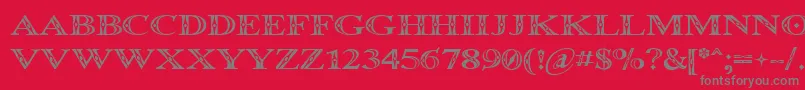 Occoluchi Font – Gray Fonts on Red Background