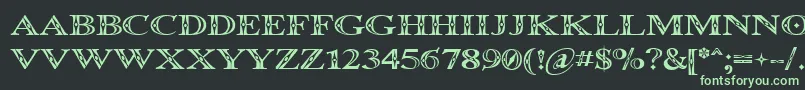 Occoluchi Font – Green Fonts on Black Background