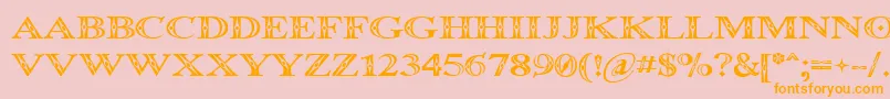 Occoluchi Font – Orange Fonts on Pink Background