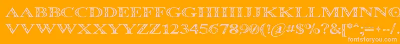 Occoluchi Font – Pink Fonts on Orange Background