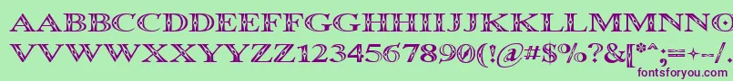 Occoluchi Font – Purple Fonts on Green Background