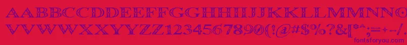 Occoluchi Font – Purple Fonts on Red Background