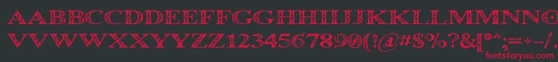 Occoluchi Font – Red Fonts on Black Background