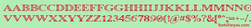 Occoluchi Font – Red Fonts on Green Background