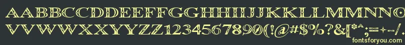 Occoluchi Font – Yellow Fonts on Black Background