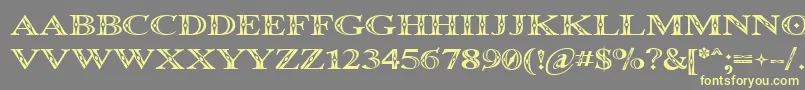 Occoluchi Font – Yellow Fonts on Gray Background