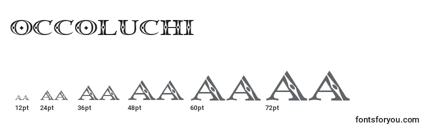 Größen der Schriftart Occoluchi