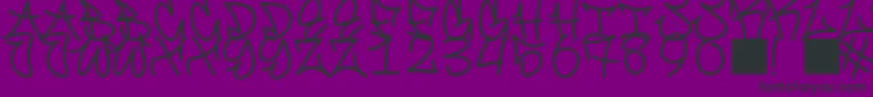 Police GraffitiFont – polices noires sur fond violet