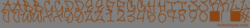 GraffitiFont Font – Brown Fonts on Gray Background
