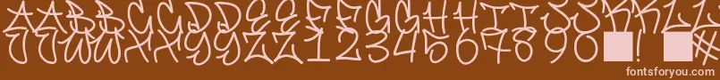 GraffitiFont Font – Pink Fonts on Brown Background