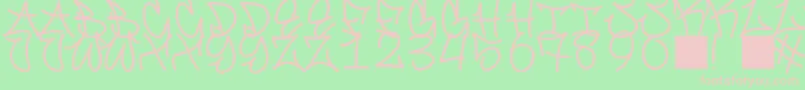 フォントGraffitiFont – 緑の背景にピンクのフォント