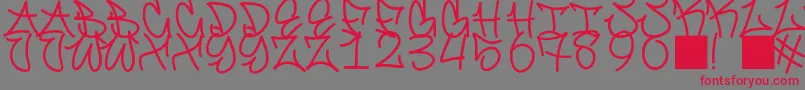 GraffitiFont Font – Red Fonts on Gray Background