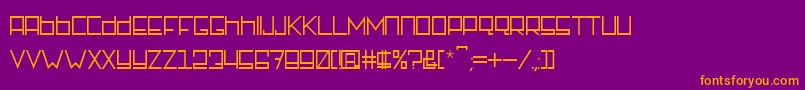 フォントRotterdamzRegular – 紫色の背景にオレンジのフォント
