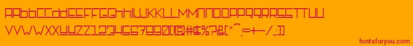 フォントRotterdamzRegular – オレンジの背景に赤い文字