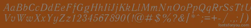 Antiqua1 Font – Gray Fonts on Brown Background