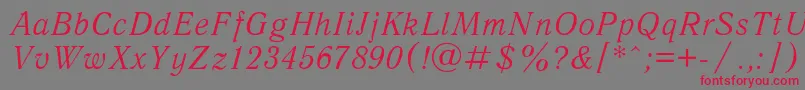 Antiqua1 Font – Red Fonts on Gray Background