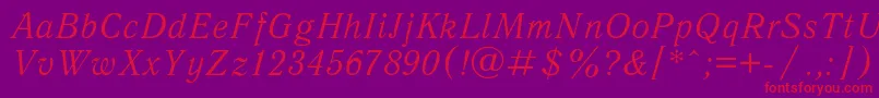 Шрифт Antiqua1 – красные шрифты на фиолетовом фоне
