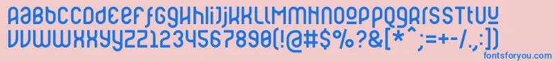 RulerModern Font – Blue Fonts on Pink Background