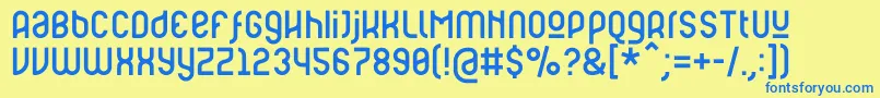 Шрифт RulerModern – синие шрифты на жёлтом фоне