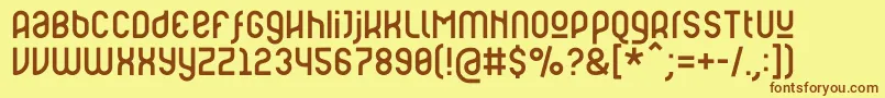 RulerModern Font – Brown Fonts on Yellow Background