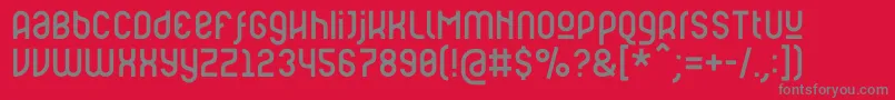 RulerModern Font – Gray Fonts on Red Background