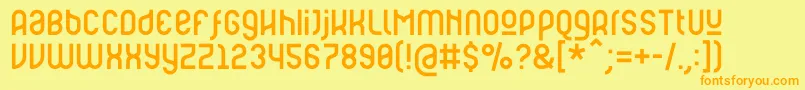 RulerModern Font – Orange Fonts on Yellow Background