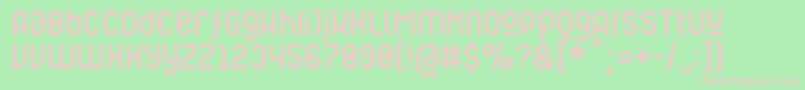 RulerModern Font – Pink Fonts on Green Background