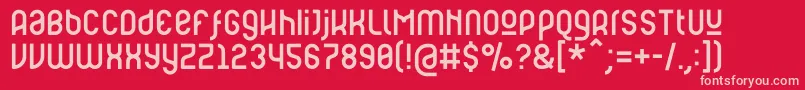 RulerModern Font – Pink Fonts on Red Background