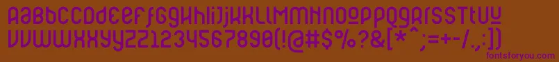 フォントRulerModern – 紫色のフォント、茶色の背景
