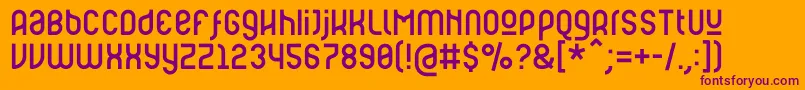 フォントRulerModern – オレンジの背景に紫のフォント