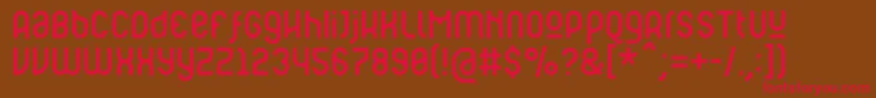 RulerModern Font – Red Fonts on Brown Background