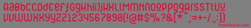 RulerModern Font – Red Fonts on Gray Background