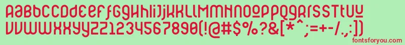 RulerModern Font – Red Fonts on Green Background