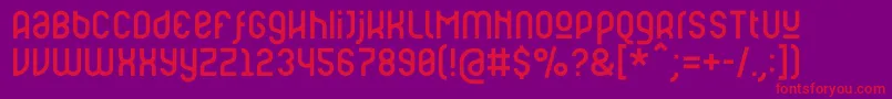 RulerModern-Schriftart – Rote Schriften auf violettem Hintergrund