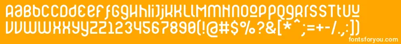Шрифт RulerModern – белые шрифты на оранжевом фоне