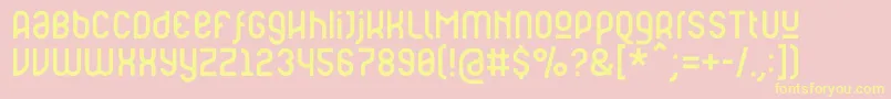 RulerModern-Schriftart – Gelbe Schriften auf rosa Hintergrund