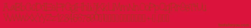 Moonbeamslikerain Font – Brown Fonts on Red Background