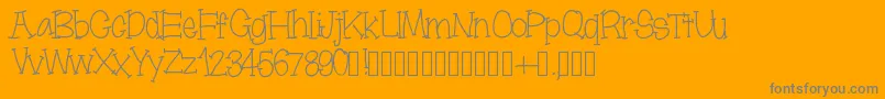 Moonbeamslikerain Font – Gray Fonts on Orange Background