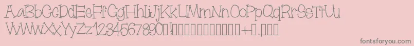 Moonbeamslikerain Font – Gray Fonts on Pink Background