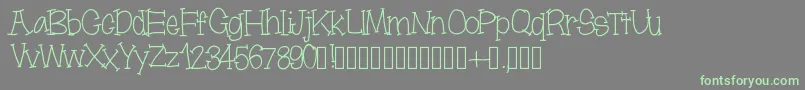 Шрифт Moonbeamslikerain – зелёные шрифты на сером фоне