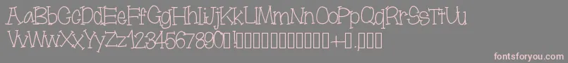 フォントMoonbeamslikerain – 灰色の背景にピンクのフォント
