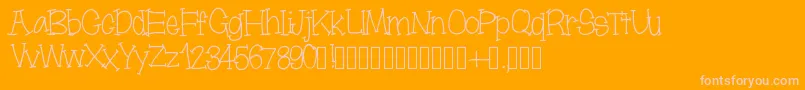 Moonbeamslikerain Font – Pink Fonts on Orange Background