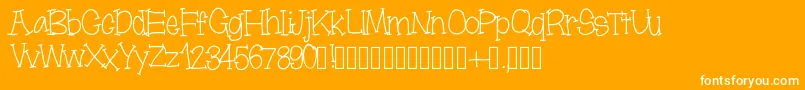 Moonbeamslikerain Font – White Fonts on Orange Background