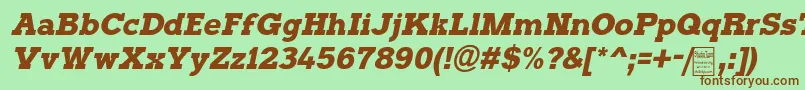 TyposterItalicDemo Font – Brown Fonts on Green Background